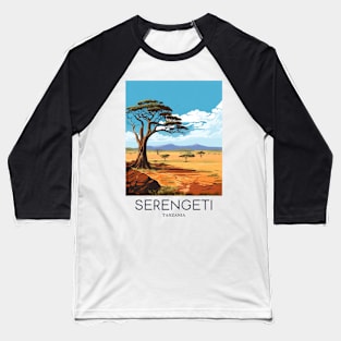 A Pop Art Travel Print of the Serengeti National Park - Tanzania Baseball T-Shirt